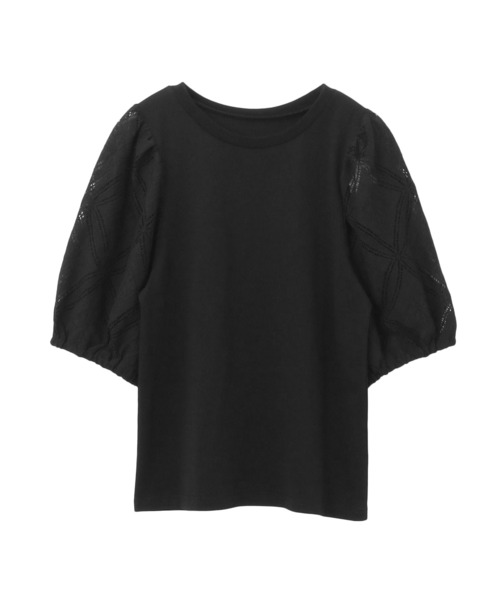 itto...(イット)の「袖レースパフスリーブトップス(Tシャツ/カットソー・レディース・オフホワイト/ブラック・M)」の16枚目の写真