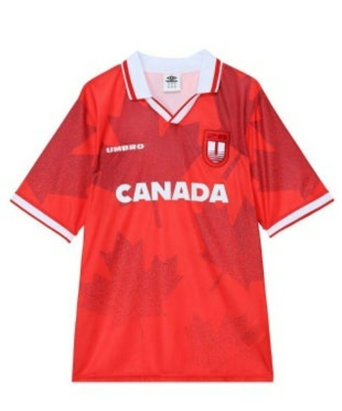 UMBRO(アンブロ)の「UMBRO/アンブロ【トーナメントコレクション】CANADA JERSEY UF6SHSW4M(Tシャツ/カットソー・メンズ・レッド・M/L/XO/O)」の1枚目の写真