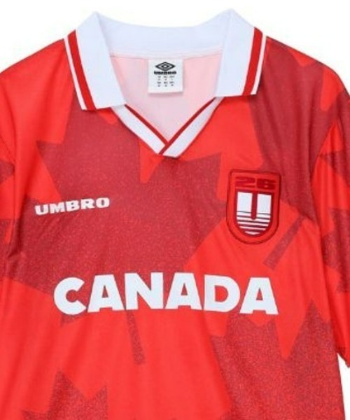 UMBRO(アンブロ)の「UMBRO/アンブロ【トーナメントコレクション】CANADA JERSEY UF6SHSW4M(Tシャツ/カットソー・メンズ・レッド・M/L/XO/O)」の3枚目の写真