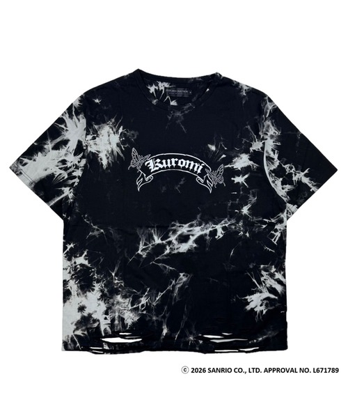 1111clothing(ワンフォークロージング)の「【PSYCHO NATION × KUROMI】バタフライストーンTEE(726811) / クロミちゃん Tシャツ(Tシャツ/カットソー・レディース・ホワイト/ブラック系/ブラック・44)」の13枚目の写真