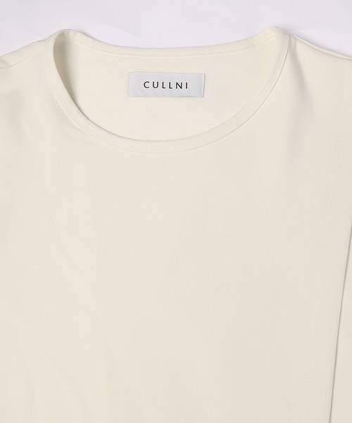 CULLNI(クルニ)の「Triacetate Airy Cloth Wrap Long Sleeve Pullover(Tシャツ/カットソー・メンズ・オフホワイト/ネイビー/ブラウン/ブラック・2/1/0)」の7枚目の写真