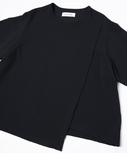 CULLNI(クルニ)の「Triacetate Airy Cloth Wrap Long Sleeve Pullover(Tシャツ/カットソー・メンズ・オフホワイト/ネイビー/ブラウン/ブラック・2/1/0)」の14枚目の写真