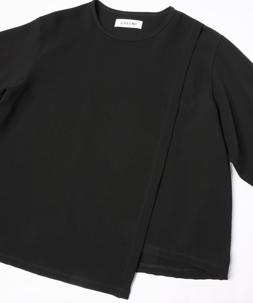 CULLNI(クルニ)の「Triacetate Airy Cloth Wrap Long Sleeve Pullover(Tシャツ/カットソー・メンズ・オフホワイト/ネイビー/ブラウン/ブラック・2/1/0)」の17枚目の写真
