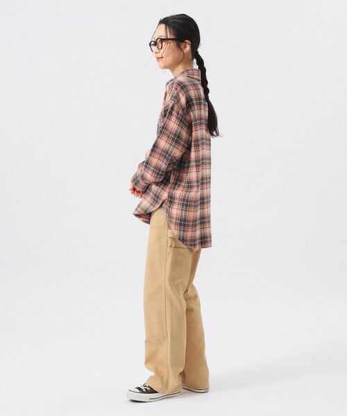BEAMS BOY(ビームスボーイ)の「ボーイ ワーク チェックシャツ(シャツ/ブラウス・レディース・グレー/パープル/アイボリー・2/1)」の8枚目の写真