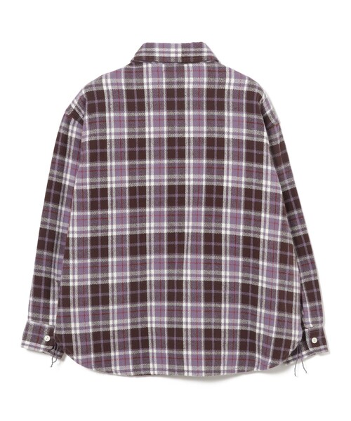 BEAMS BOY(ビームスボーイ)の「ボーイ ワーク チェックシャツ(シャツ/ブラウス・レディース・グレー/パープル/アイボリー・2/1)」の5枚目の写真