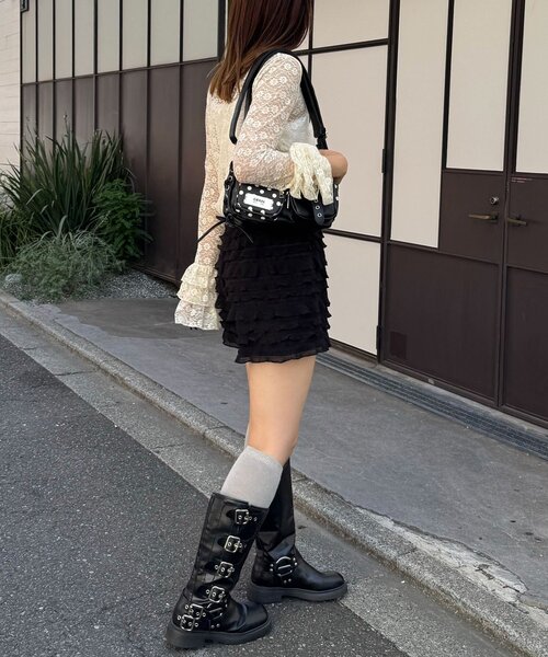 CIAOPANIC(チャオパニック)の「ティアードフリルショートパンツ(その他パンツ・レディース・ブラック/ホワイト・ONE SIZE)」の18枚目の写真