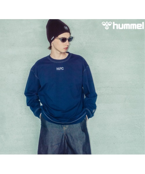 hummel（ヒュンメル）の「hummel/ヒュンメル H.FC L/S ﾛｺﾞTｼｬﾂ（Tシャツ/カットソー・レディース・ネイビー/ブラック・L）」の2枚目の写真