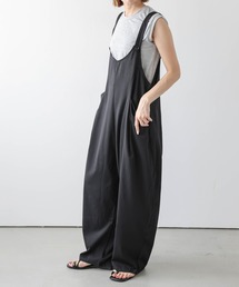 カーブワイドシルエット サロペット