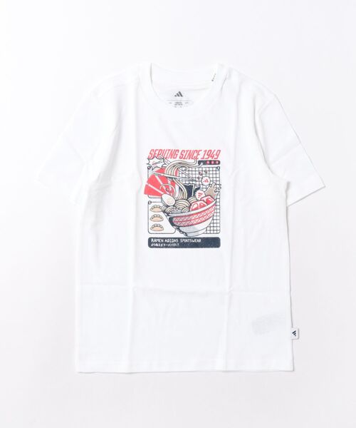 adidas(アディダス)の「《adidas》KRAMENグラフィックTシャツ(Tシャツ/カットソー・キッズ・ホワイト・130/140/150/160)」の1枚目の写真