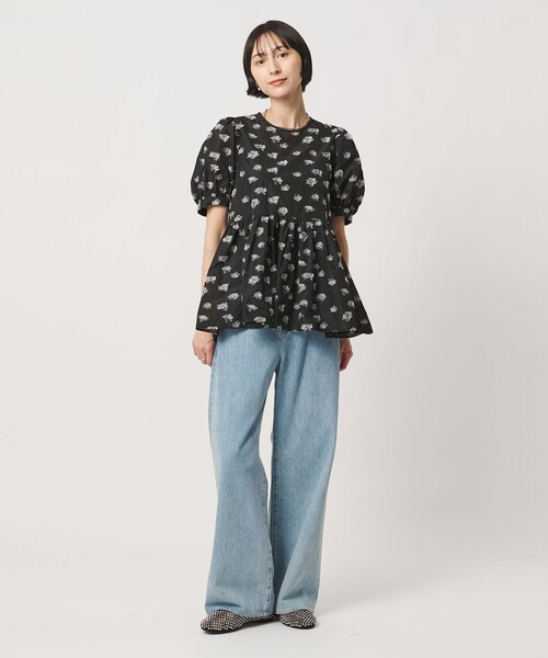 UNITED ARROWS(ユナイテッドアローズ)の「ブーケ カットジャガード ブラウス(シャツ/ブラウス・レディース・ネイビー/ブラック/その他1・FREE)」の6枚目の写真