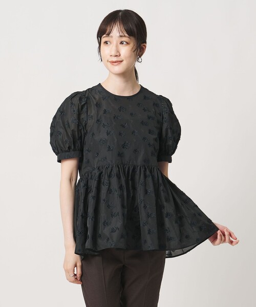 UNITED ARROWS(ユナイテッドアローズ)の「ブーケ カットジャガード ブラウス(シャツ/ブラウス・レディース・ネイビー/ブラック/その他1・FREE)」の8枚目の写真