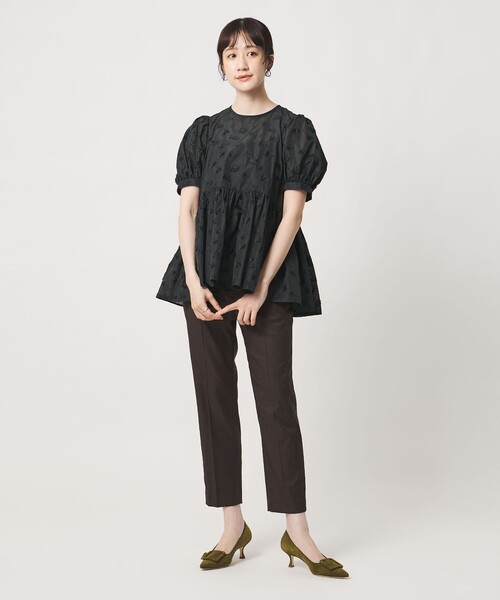 UNITED ARROWS(ユナイテッドアローズ)の「ブーケ カットジャガード ブラウス(シャツ/ブラウス・レディース・ネイビー/ブラック/その他1・FREE)」の9枚目の写真