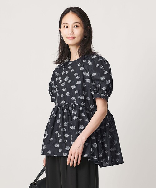 UNITED ARROWS(ユナイテッドアローズ)の「ブーケ カットジャガード ブラウス(シャツ/ブラウス・レディース・ネイビー/ブラック/その他1・FREE)」の10枚目の写真