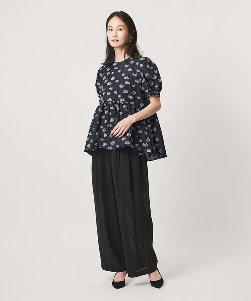 UNITED ARROWS(ユナイテッドアローズ)の「ブーケ カットジャガード ブラウス(シャツ/ブラウス・レディース・ネイビー/ブラック/その他1・FREE)」の12枚目の写真