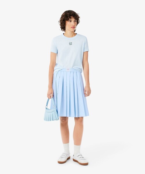LACOSTE(ラコステ)の「プリーツミディスカート(スカート・レディース・オフホワイト/ライトブルー・38/36)」の4枚目の写真