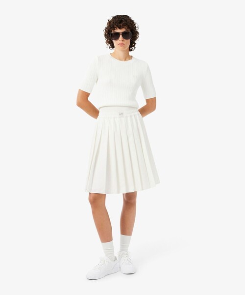 LACOSTE(ラコステ)の「プリーツミディスカート(スカート・レディース・オフホワイト/ライトブルー・38/36)」の13枚目の写真