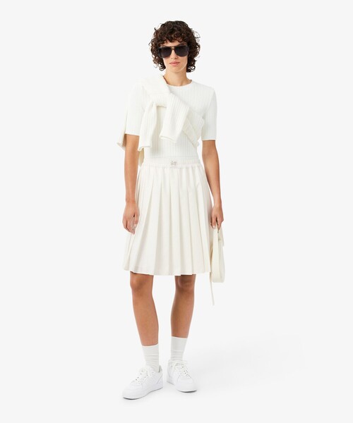 LACOSTE(ラコステ)の「プリーツミディスカート(スカート・レディース・オフホワイト/ライトブルー・38/36)」の20枚目の写真