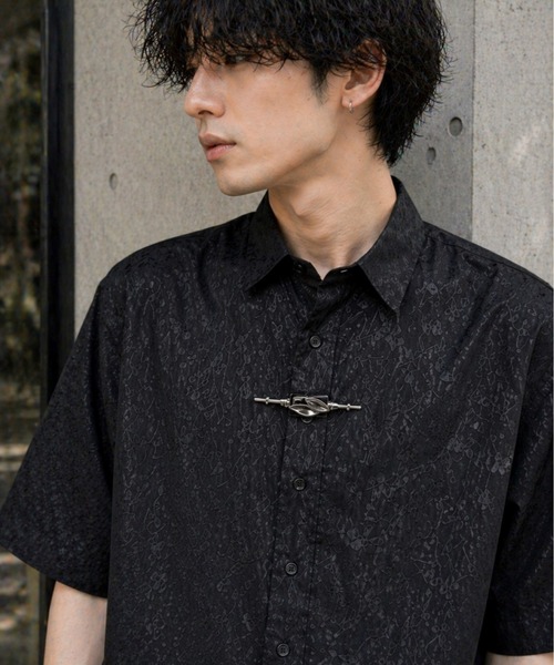 UP START(アップスタート)の「【Bls】 【ZM】【Bling Leads】フックデザイン チャイナドレスシャツ(BL)(シャツ/ブラウス・メンズ・ブラック・LARGE/MEDIUM)」の3枚目の写真