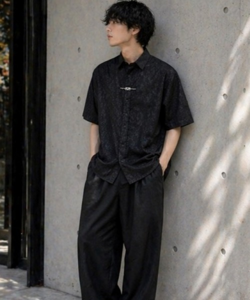 UP START(アップスタート)の「【Bls】 【ZM】【Bling Leads】フックデザイン チャイナドレスシャツ(BL)(シャツ/ブラウス・メンズ・ブラック・LARGE/MEDIUM)」の5枚目の写真