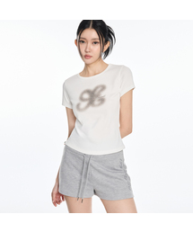 WベーシックスプレイグラフィックTシャツ（2色）