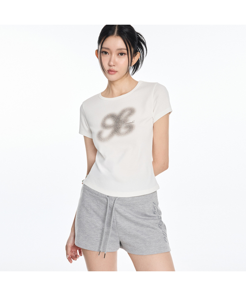 1993STUDIO(1993スタジオ)の「WベーシックスプレイグラフィックTシャツ(2色)(Tシャツ/カットソー・レディース・ホワイト/ブラック・LARGE/MEDIUM/SMALL)」の1枚目の写真