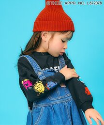 sanrio | MR.MEN LITTLE MISS 袖ワッペン長袖Tシャツ(Tシャツ/カットソー)