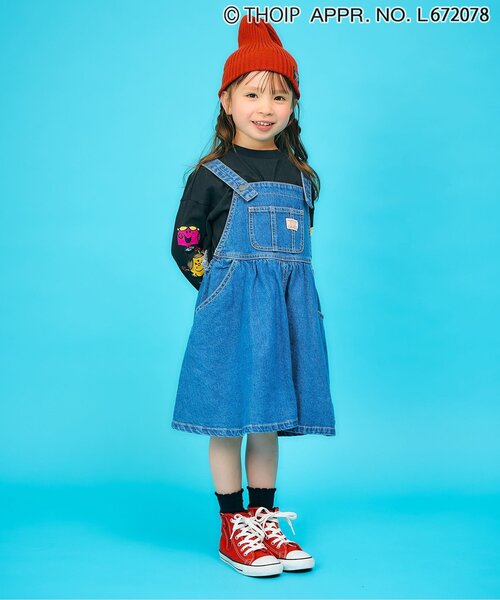 sanrio（サンリオ）の「MR.MEN LITTLE MISS　袖ワッペン長袖Tシャツ（Tシャツ/カットソー・キッズ・ブラック/オフホワイト・100/130/90/80/140/120/110）」の5枚目の写真