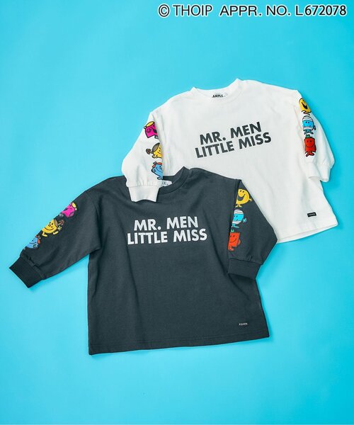 sanrio（サンリオ）の「MR.MEN LITTLE MISS　袖ワッペン長袖Tシャツ（Tシャツ/カットソー・キッズ・ブラック/オフホワイト・100/130/90/80/140/120/110）」の14枚目の写真