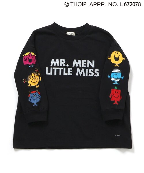 sanrio（サンリオ）の「MR.MEN LITTLE MISS　袖ワッペン長袖Tシャツ（Tシャツ/カットソー・キッズ・ブラック/オフホワイト・100/130/90/80/140/120/110）」の3枚目の写真