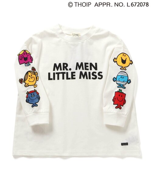 sanrio（サンリオ）の「MR.MEN LITTLE MISS　袖ワッペン長袖Tシャツ（Tシャツ/カットソー・キッズ・ブラック/オフホワイト・100/130/90/80/140/120/110）」の8枚目の写真