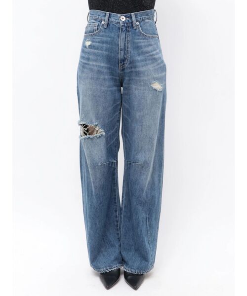 GYDA(ジェイダ)の「ハイウエストBACK OPEN BARREL LEGデニムパンツ(デニムパンツ・レディース・ブルー/インディゴブルー・MEDIUM/SMALL/X-SMALL)」の14枚目の写真
