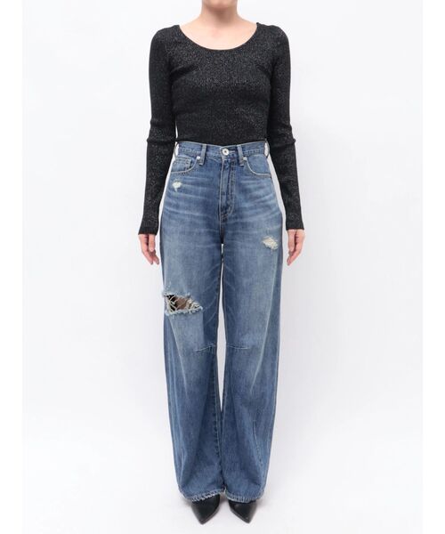 GYDA(ジェイダ)の「ハイウエストBACK OPEN BARREL LEGデニムパンツ(デニムパンツ・レディース・ブルー/インディゴブルー・MEDIUM/SMALL/X-SMALL)」の22枚目の写真