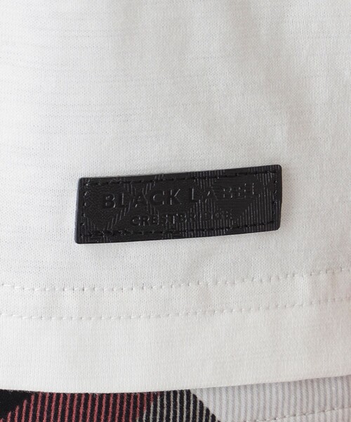 BLACK LABEL CRESTBRIDGE(ブラックレーベル・クレストブリッジ)の「チェックレイヤードマーセライズスラブTシャツ(Tシャツ/カットソー・メンズ・オレンジ系その他3/オフホワイト/ブルー系その他4/ブラック・XL/L/M)」の11枚目の写真