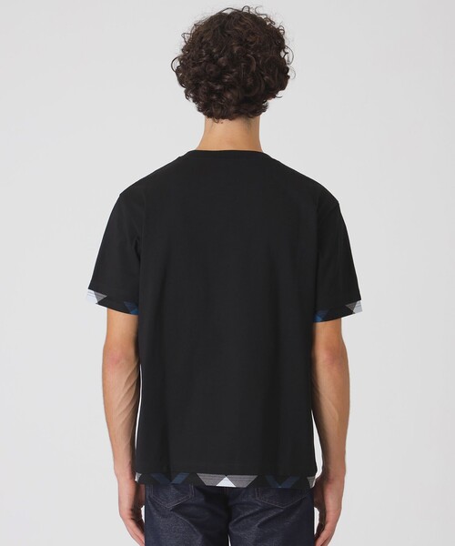 BLACK LABEL CRESTBRIDGE(ブラックレーベル・クレストブリッジ)の「チェックレイヤードマーセライズスラブTシャツ(Tシャツ/カットソー・メンズ・オレンジ系その他3/オフホワイト/ブルー系その他4/ブラック・XL/L/M)」の16枚目の写真