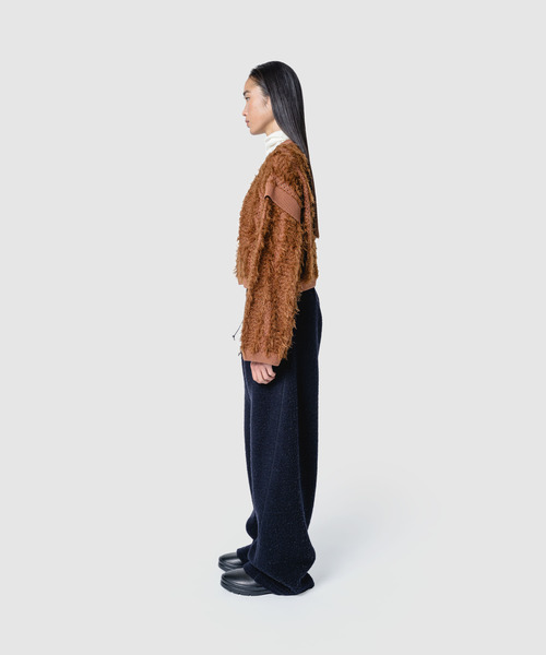 muller of yoshiokubo（ミュラーオブヨシオクボ）の「muller of yoshiokubo ミュラーオブヨシオクボ / FUZZY KNIT TOP ファジーニットトップス / MLF26804（ニット/セーター・レディース・ブラウン/アイボリー・FREE）」の13枚目の写真