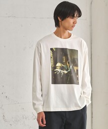 フェルメール クルーネック プリント 長袖 Tシャツ