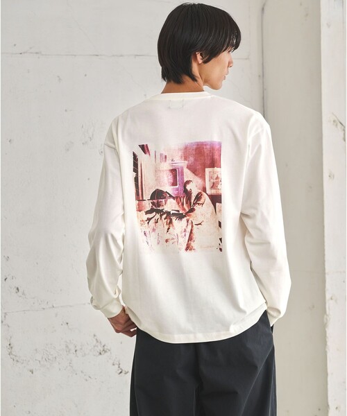 green label relaxing（グリーンレーベルリラクシング）の「フェルメール クルーネック プリント 長袖 Tシャツ（Tシャツ/カットソー・メンズ・その他1/ブラック/その他2・S/XL/L/M）」の5枚目の写真