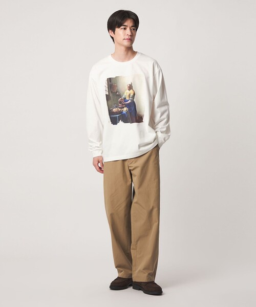 green label relaxing（グリーンレーベルリラクシング）の「フェルメール クルーネック プリント 長袖 Tシャツ（Tシャツ/カットソー・メンズ・その他1/ブラック/その他2・S/XL/L/M）」の9枚目の写真