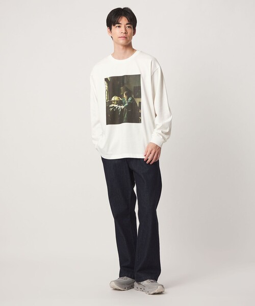green label relaxing（グリーンレーベルリラクシング）の「フェルメール クルーネック プリント 長袖 Tシャツ（Tシャツ/カットソー・メンズ・その他1/ブラック/その他2・S/XL/L/M）」の12枚目の写真
