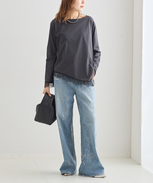 THE NEWHOUSE(ザニューハウス)の「THE NEWHOUSE/ザ ニューハウス FOILED MILTON JEAN デニムパンツ(デニムパンツ・レディース・ブルー・24/26)」の2枚目の写真