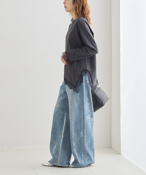 THE NEWHOUSE(ザニューハウス)の「THE NEWHOUSE/ザ ニューハウス FOILED MILTON JEAN デニムパンツ(デニムパンツ・レディース・ブルー・24/26)」の4枚目の写真