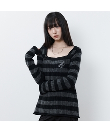 LUVISTRUE | RL SQUARE NECK KNIT(BLACK)(ニット/セーター)