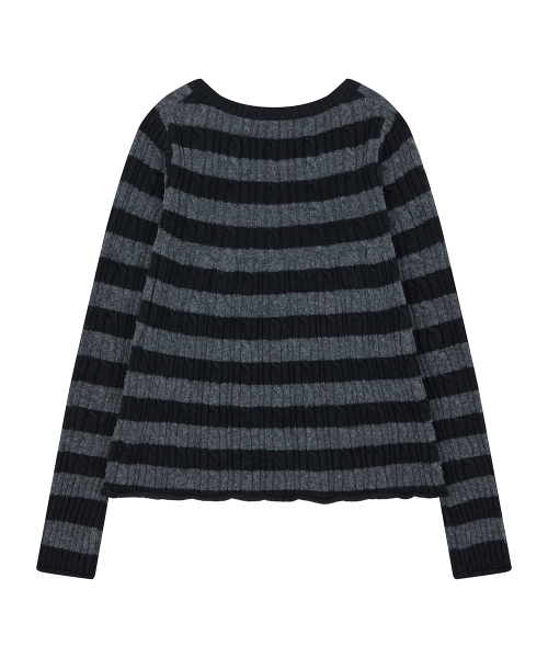LUVISTRUE(ラヴイズトゥルー)の「RL SQUARE NECK KNIT(BLACK)(ニット/セーター・レディース・その他・FREE)」の3枚目の写真