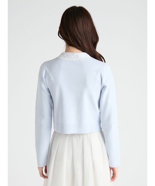 CELFORD(セルフォード)の「【WEB・ルミネ限定】レースカラーデタッチャブルカーディガン(カーディガン/ボレロ・レディース・チャコールグレー/ブラック/サックスブルー・38/36)」の7枚目の写真