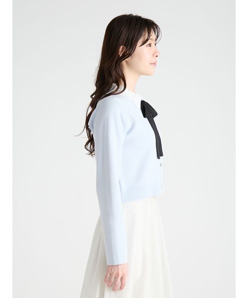 CELFORD(セルフォード)の「【WEB・ルミネ限定】レースカラーデタッチャブルカーディガン(カーディガン/ボレロ・レディース・チャコールグレー/ブラック/サックスブルー・38/36)」の8枚目の写真
