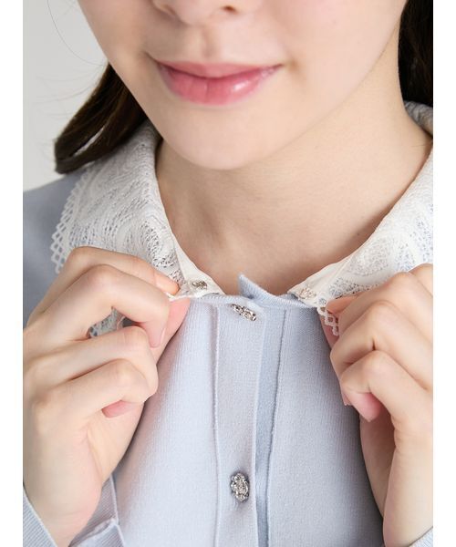CELFORD(セルフォード)の「【WEB・ルミネ限定】レースカラーデタッチャブルカーディガン(カーディガン/ボレロ・レディース・チャコールグレー/ブラック/サックスブルー・38/36)」の15枚目の写真