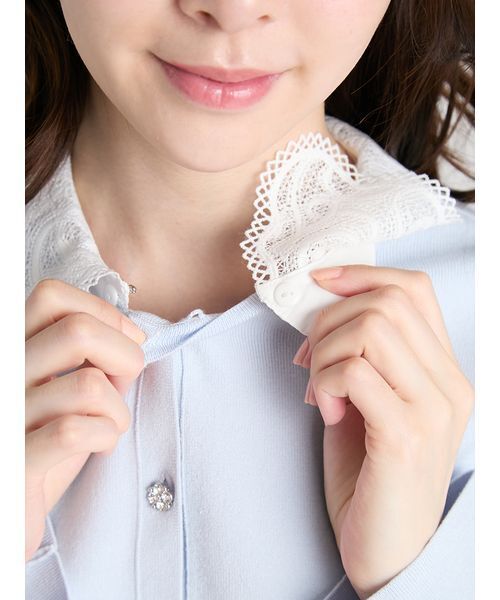 CELFORD(セルフォード)の「【WEB・ルミネ限定】レースカラーデタッチャブルカーディガン(カーディガン/ボレロ・レディース・チャコールグレー/ブラック/サックスブルー・38/36)」の16枚目の写真