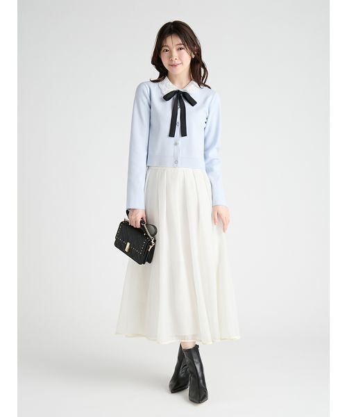 CELFORD(セルフォード)の「【WEB・ルミネ限定】レースカラーデタッチャブルカーディガン(カーディガン/ボレロ・レディース・チャコールグレー/ブラック/サックスブルー・38/36)」の18枚目の写真