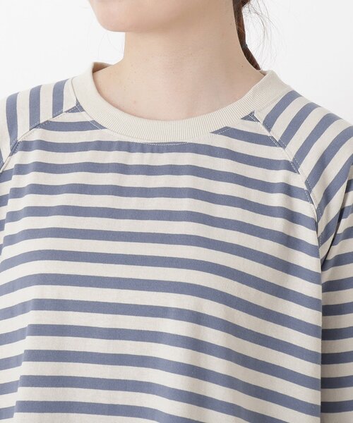 one'sterrace(ワンズテラス)の「綿天竺ラグランワイド7分袖ボーダープルオーバー(Tシャツ/カットソー・レディース・ブルー系その他7/ブラウン系8/ブラック系8/パープル系2/カーキ系5・02)」の20枚目の写真