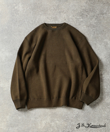 JOURNAL STANDARD J.S HOMESTEAD（ジャーナルスタンダードホームステッド）の「J.S.Homestead / コットン ポリ スウェット ライク クルー ニット（ニット/セーター）」